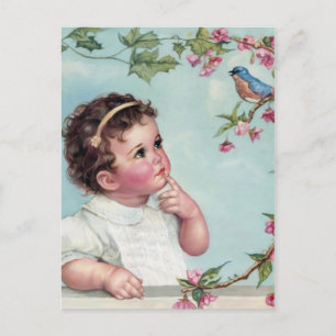 Baby Blue Bird Briefkaart