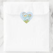 Baby Blue Bird Hart Sticker (Tas)