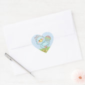 Baby Blue Bird Hart Sticker (Envelop)