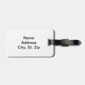 Baby Blue, Black en White Sporty Volleyball 🏐 Bagagelabel (Achterkant horizontaal)