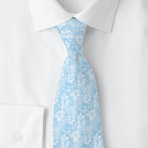 Baby Blue Bloemen Stropdas
