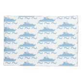 Baby Blue Boat Kussensloop (Achterkant)