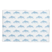 Baby Blue Boat Kussensloop (Achterkant-Links)