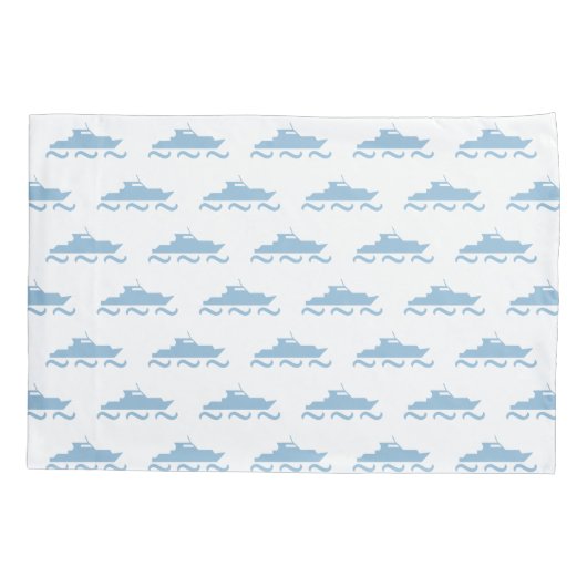 Baby Blue Boat Kussensloop (Achterkant-Links)