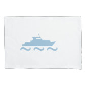 Baby Blue Boat Kussensloop (Voorkant-Links)