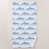 Baby Blue Boat Strandlaken (Voorkant)