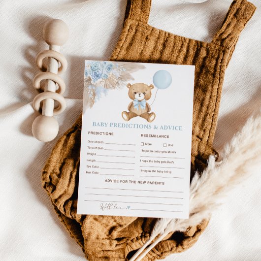 Baby Blue Boho Teddy Bear voorspellingen Advies Ka Kaart