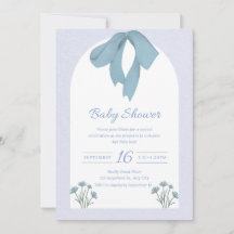Baby Blue Bow Baby shower