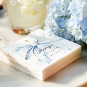 Baby Blue Bow Baptism  Servet