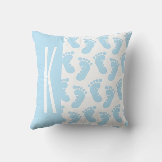 Baby Blue, Boy Baby Feet Kussen (Achterkant)