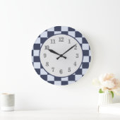 Baby Blue Boy Geometric Square Pattern Quilt Grote Klok (Huis)