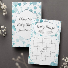 Baby Blue Boy Shower Bingo, partijactiviteitsspel