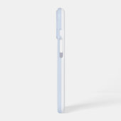 Baby Blue Boy Strepen Monogram Classic iPhone 16 Hoesje (Linkerkant)