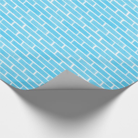 Baby Blue Bricks Cadeaupapier (Hoek)