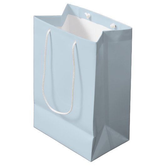 Baby Blue Bruiloftsfeest Medium Cadeauzakje (Voorkant Gekanteld)