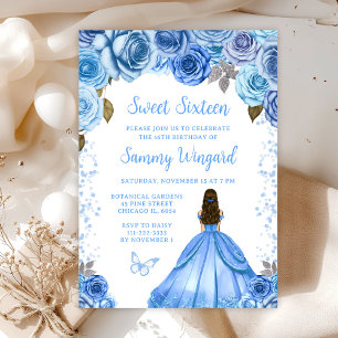 Baby Blue Bruin Haar Prinses Sweet Sixteen Kaart