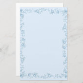 Baby Blue Bubble Border Design Briefpapier (Voorkant / Achterkant)
