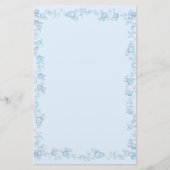 Baby Blue Bubble Border Design Briefpapier (Voorkant)