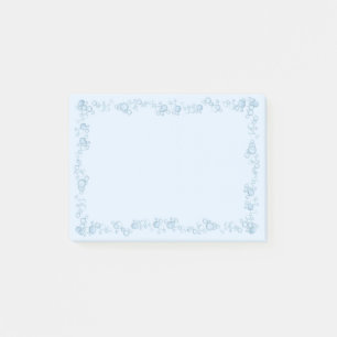 Baby Blue Bubble Border Design Post-it® Notes