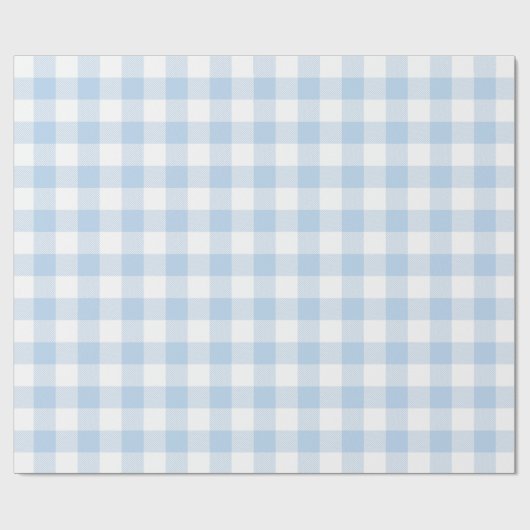 Baby Blue Buffalo Check Cadeaupapier (Vlak)