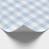 Baby Blue Buffalo Check Cadeaupapier (Hoek)
