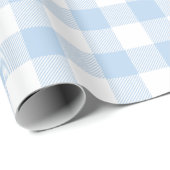 Baby Blue Buffalo Check Cadeaupapier (Rol Hoek)