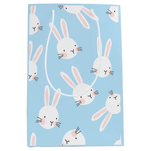 Baby Blue Bunny Medium Cadeauzakje (Voorkant)