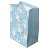 Baby Blue Bunny Medium Cadeauzakje (Achterkant Gekanteld)