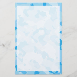 Baby Blue Camo; Camouflage Briefpapier