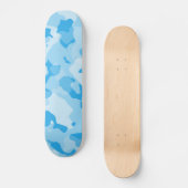 Baby Blue Camo; Camouflage Skateboard (Voorkant)