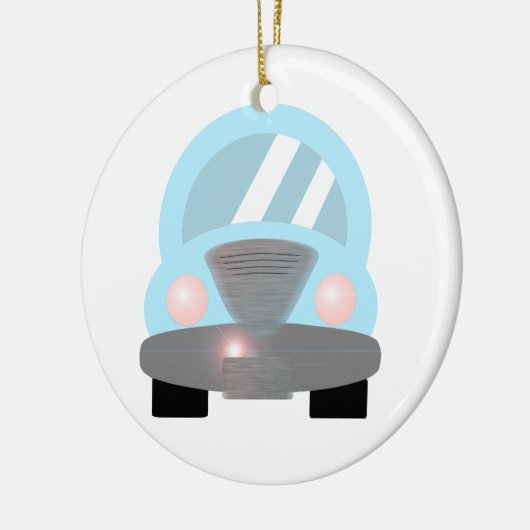 Baby Blue Car Keramisch Ornament (Links)
