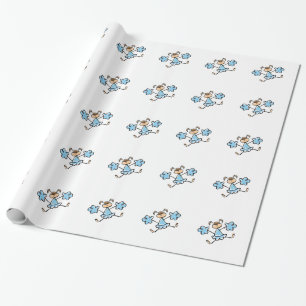 Baby Blue Cheerleader Cadeaupapier