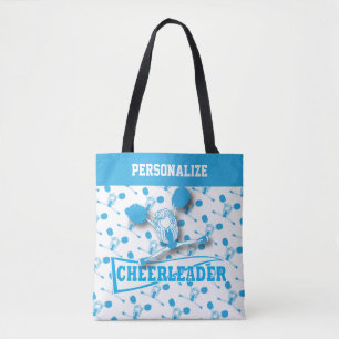 Baby Blue Cheerleader Meisje Tote Bag