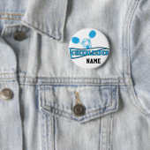 Baby Blue Cheerleader | personaliseren Ronde Button 5,7 Cm (In situ)