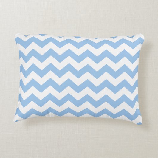 Baby blue Chevron Accent Kussen (Achterkant)