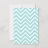 Baby Blue Chevron Baby shower Kaart (Achterkant)