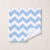 Baby blue Chevron Bad Handdoek (Wasdoekje)