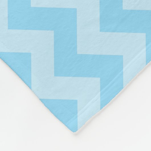 Baby Blue Chevron Fleece Deken (Hoek)