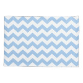 Baby blue Chevron Kussensloop (Achterkant-Links)