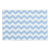 Baby blue Chevron Kussensloop (Achterkant-Rechts)