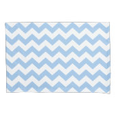 Baby blue Chevron Kussensloop (Voorkant-Links)