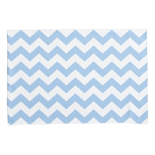 Baby blue Chevron Kussensloop (Voorkant-Rechts)