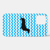 Baby Blue Chevron met Dachshund Hoesje-Mate iPhone Case-Mate iPhone Case (Achterkant (horizontaal))