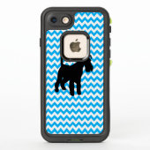 Baby Blue Chevron met Schnauzer (Achterkant)