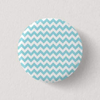 Baby Blue Chevron Ronde Button 3,2 Cm