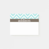 Baby Blue Chevron Stripes Post-it® Notes (Voorkant)