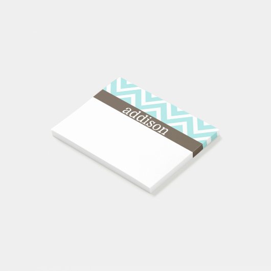 Baby Blue Chevron Stripes Post-it® Notes (Schuin)