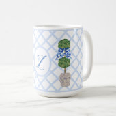 Baby Blue Chinoiserie Ginger Jar Jars Topiary Koffiemok (Voorkant rechts)