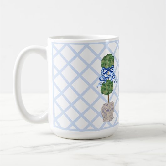 Baby Blue Chinoiserie Ginger Jar Jars Topiary Koffiemok (Links)