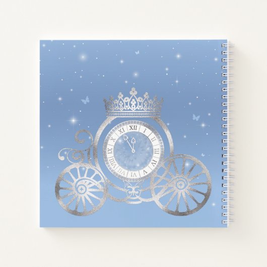 Baby Blue Cinderella Quinceanera Foto Gastboek Notitieboek (Achterkant)